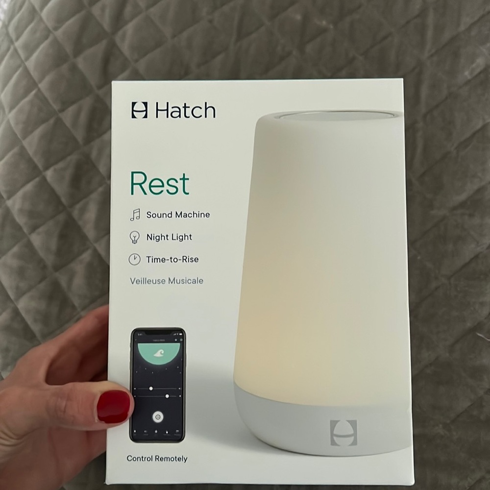 Hatch Rest:  baby sound machine, nightlight and time to rise options